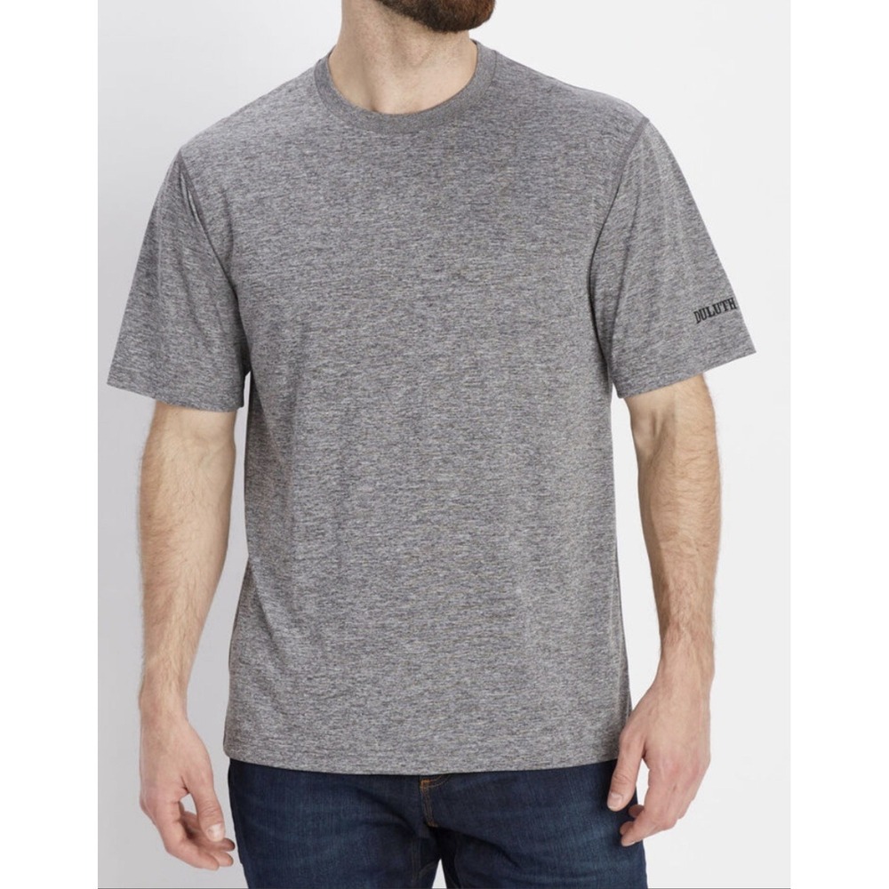 Duluth Trading Bottle Top Mens 2XL Shirt Short‎ Sleeve Gray Standard Fit